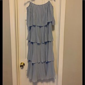 fabrik Edison Off the Shoulder Pleated MIDI Dress